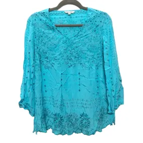 Blue Top Long Sleeve John Mark, Size S